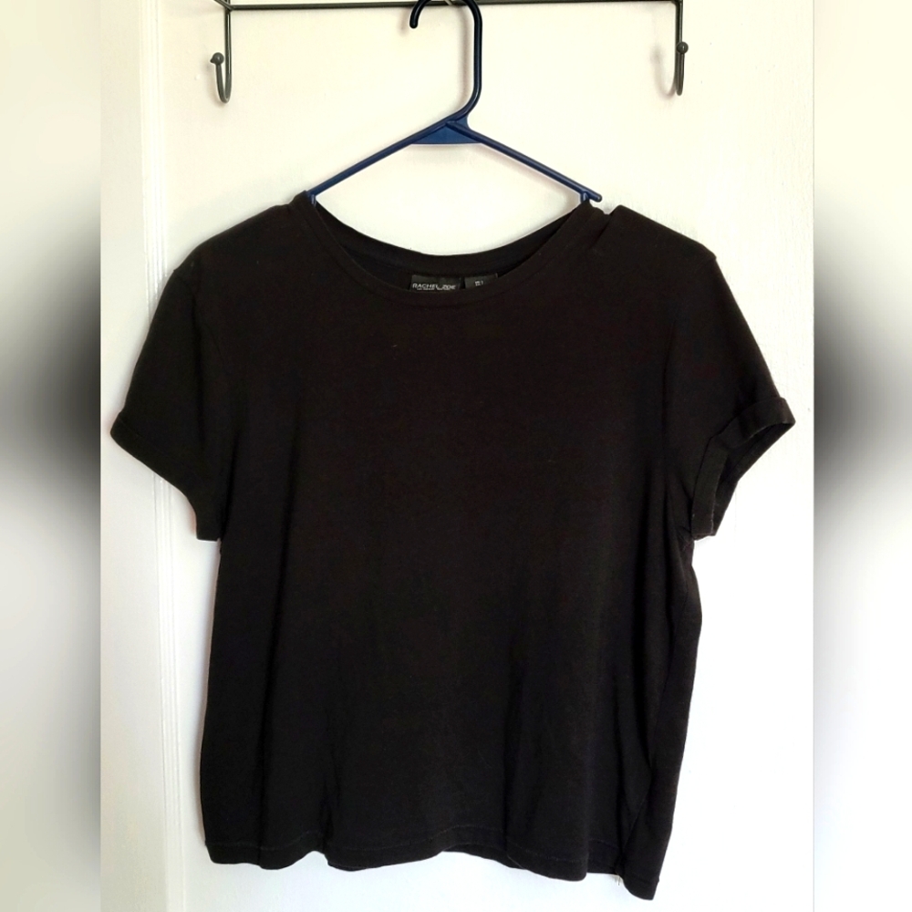 Rachel Zoe Crop Top Shirt Black